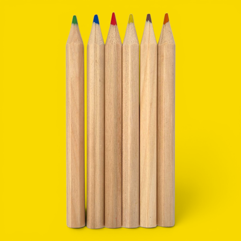 Mini coloured pencils in assorted colours included in the mindful sh*t Kit