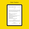 Daily Trackers page from A Very mindful(ish) Journal — Mental Weather Report mood checker with emotional forecast checkboxes, preparedness checklist, and emoji mood tracker